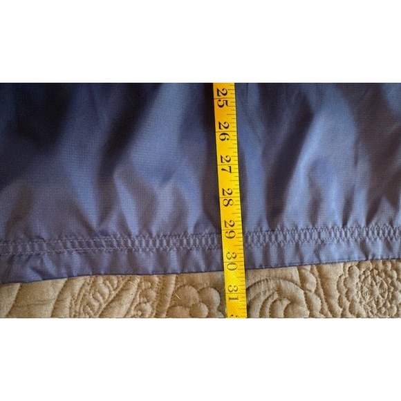 LL Bean Men's Blue Nylon Hooded Rain Jacket Lightweight‎ Packable Travel Coat - Picture 12 of 12